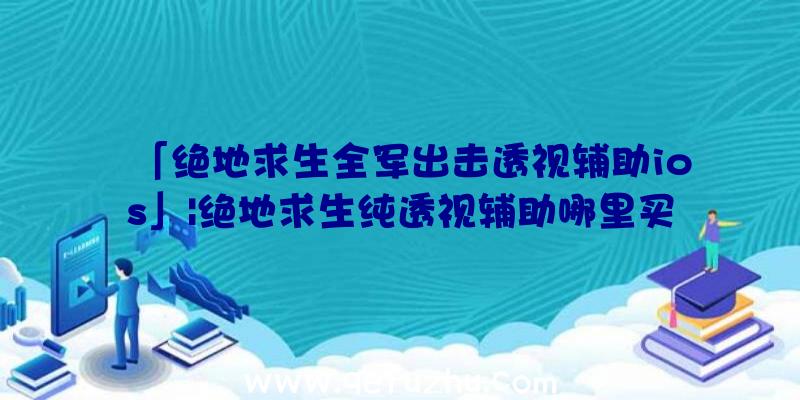 「绝地求生全军出击透视辅助ios」|绝地求生纯透视辅助哪里买